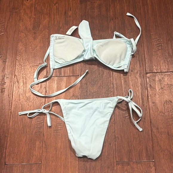 New! ADOREME Light Blue Bikini Set MED TOP SM BOTTOM - Picture 7 of 8